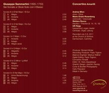 Giuseppe Sammartini (1695-1750): Sonaten Nr.1-6 für Oboe &amp; Bc, CD