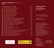 Benedict Randhartinger (1802-1893): Lieder, CD