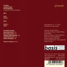 Joseph Haydn (1732-1809): Die Schöpfung (arrangiert für Rezitator &amp; Streichquintett von Anton Wranitzky), 2 CDs