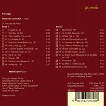 Gramola, Françoise Choveaux, 24 Preludes for Piano, Martin Ivanov piano, Made in Austria, Länge: 53:47.