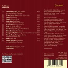 Albumtitel: "New Doors" von Rudi Berger. 13 Tracks mit Details zu Arrangements und Aufnahmeorten. Made in Austria.