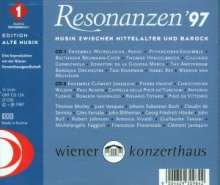 Resonanzen '97 "Musik zwischen Mittelalter und Barock", 2 CDs