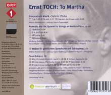 Ernst Toch (1887-1964): Quintett für Streicher &amp; Stimme "Poems to Martha", CD