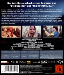 „Der Kult-Horrorschocker vom Regisseur von ‚Die Besucher‘ und ‚The Howling 2 & 3‘.“ Zwei Bilder: eine blutige Szene und eine schreiende Frau.