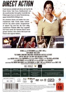 "Direct Action" ist oben. Eine Polizeistaffel kämpft gegen Korruption. Unten Bilder von Action-Szenen und Details zur Filmlänge.