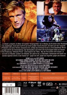 "Jo, Ex-Biker mit dunkler Vergangenheit, ist in Moskau als Drummer. Die Terroristen fordern 1 Milliarde Pfund."

Links ein Mann, explosionsartiger Hintergrund; rechts Szenen von Personen, darunter eine mit Schlagzeug. Informationen zu Filmlänge und Extras.
