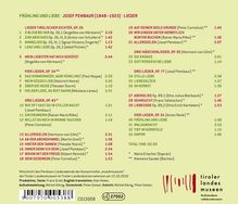 Josef Pembaur (1848-1923): Lieder, CD