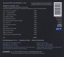 Salvatore Sciarrino (geb. 1947): Lieder für Bariton &amp; Ensemble, CD