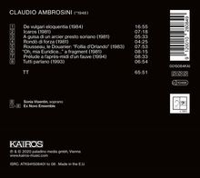 Claudio Ambrosini (geb. 1948): Kammermusik, CD