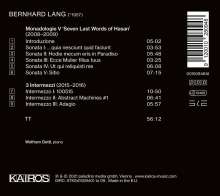 Bernhard Lang (geb. 1957): Klavierwerke, CD