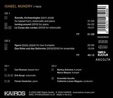 Text im Bild: Namen der musikalischen Werke und Künstler sind aufgelistet, dazu CD-Dauer, Instrumente, Ensemble. Logos enthalten.