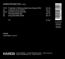 Christopher Fox (geb. 1955): Chorwerke "Trostlieder", CD