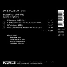 Javier Quislant (geb. 1984): Sinuoso Tiempo (Zyklus für Streichquartett), CD