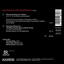 WOLFGANG VON SCHWEINITZ, TrioCoriolis: Thomas Hofer, Klaus-Peter Werani, Hanno Simons. Klassik-Logos unten.