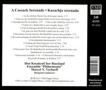 Don KosakenChor Russland - A Cossack Serenade, CD