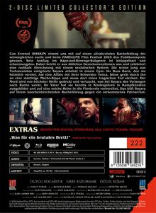 "2-DISC LIMITED COLLECTOR'S EDITION" steht oben. Eine blutige Messerszene zentral. Darunter Filmbeschreibung und Extras.