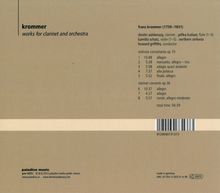 Franz Krommer (1759-1831): Klarinettenkonzert op.36, CD