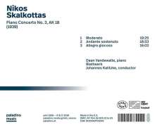 Nikos Skalkottas (1904-1949): Klavierkonzert Nr.3, CD
