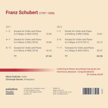 Franz Schubert (1797-1828): Violinsonaten D.384,385,408 (Sonatinen für Violine &amp; Klavier), 2 CDs