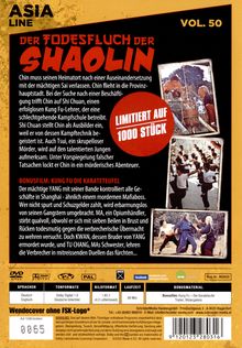 Der Todesfluch der Shaolin, DVD