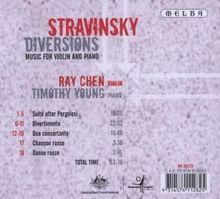 Igor Strawinsky (1882-1971): Werke für Violine &amp; Klavier "Diversions", CD