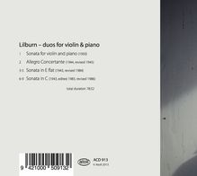 Douglas Lilburn (1915-2001): Sonaten für Violine &amp; Klavier, CD