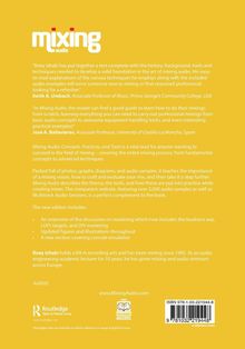 "Mixing audio" in weißer Schrift. Zitate von Keith A. Umbach und José A. Ballesteros. Weitere Infos zu Buch-Inhalten und Autor.