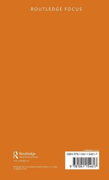 "ROUTLEDGE FOCUS" oben, ISBN und Barcode unten. Das Layout ist orange, schlicht gestaltet.