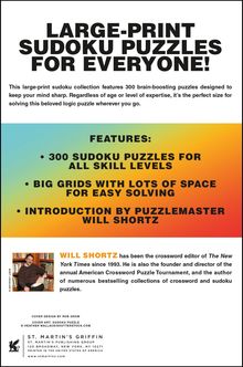 Will Shortz: Will Shortz Presents Large-Print Sudoku to Go, Buch