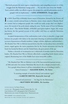 Rashid Khalidi: The Hundred Years' War on Palestine, Buch