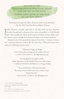 Judith Thurman: A Left-Handed Woman: Essays, Buch