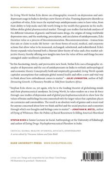 Text: "In Living Worth Stefan Ecks draws on ethnographic research on depression..."
Logo: "Duke University Press www.dukeupress.edu"