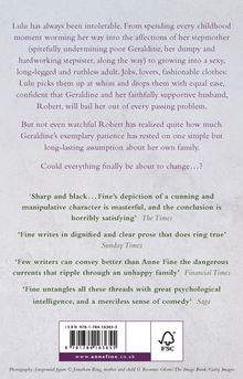 Beschreibung eines Konflikts zwischen Lulu und ihrer Stiefschwester Geraldine. Zitate loben das Buch. Website: annefine.co.uk.