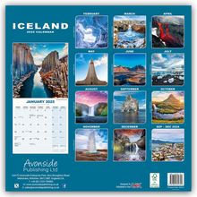 Avonside Publishing Ltd: Iceland - Island 2025 - 16-Monatskalender, Kalender