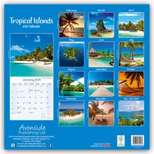 Avonside Publishing Ltd: Tropical Islands - Tropische Inselparadiese 2025 - 16-Monatskalender, Kalender