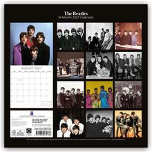 The Beatles 16-Month 2027 Calendar. August 2027 Kalenderblatt. Bandfotos in verschiedenen Szenen und Outfits.