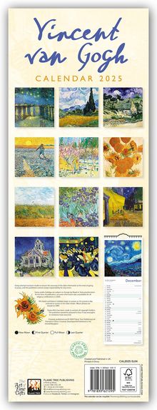 Tree Flame: Vincent van Gogh - Slimline-Kalender 2025, Kalender