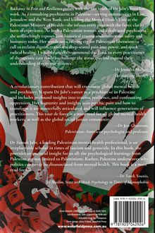 Texte loben Dr. Jabr's Buch über Trauma und Resilienz. Lebhafte Illustration mit Menschen in roten und grünen Tönen.