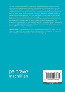 Text über investigative Filme und den Autor Fabrizio Cilento. Unten links ein palgrave macmillan Logo.