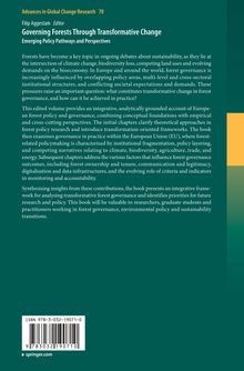 Advances in Global Change Research 70. Filip Aggestam Editor. Governing Forests Through Transformative Change.