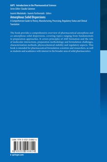 "AAPS Introductions in the Pharmaceutical Sciences. Amorphous Solid Dispersions: A Comprehensive Guide und Barcode."
