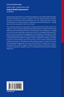 Buchcover: "Success in Academic Surgery: Surgical Quality Improvement, Second Edition." ISBN: 978-3-032-30410-0.