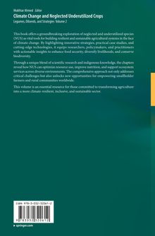 Buchrückseite: Fokus auf vergessene Nutzpflanzen zur Förderung nachhaltiger Landwirtschaft und Ernährungssicherheit.
