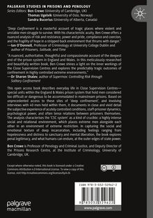 "PALGRAVE STUDIES IN PRISONS AND PENOLOGY" erklärt Nahleben in "Close Supervision Centres". Logo unten rechts.