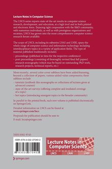"Lecture Notes in Computer Science" bietet Forschungsergebnisse in Informatik mit Unterreihen wie LNAI und LNBI an.