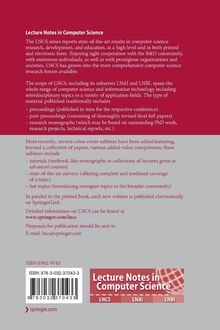 „Lecture Notes in Computer Science“ erklärt das Angebot an Publikationen im Bereich Informatik und ihre Formate. Links ein Barcode.