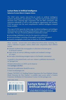 "Lecture Notes in Artificial Intelligence", ein Subseries-Titel auf blauem Hintergrund. Text beschreibt Inhalte und Publikationsdetails.