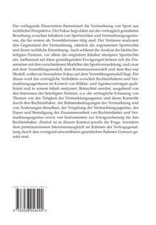 Joel Fink: Der Vermittlungsvertrag in der Vermarktung von Sport, Buch