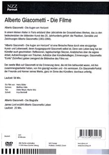 Alberto Giacometti - Die Filme, DVD