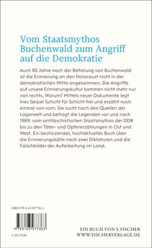 "Vom Staatsmythos Buchenwald zum Angriff auf die Demokratie" beschreibt ein Buch über Erinnerungskultur und deren Angriffe. ISBN und Preis sind unten.